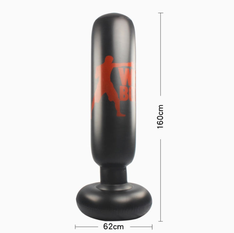 Fitness Vertical Inflatable Punching Bag Boxing Column Tumbler Punching Bag Catharsis Column, Height: 1.6m, 1.6m Letter Pattern