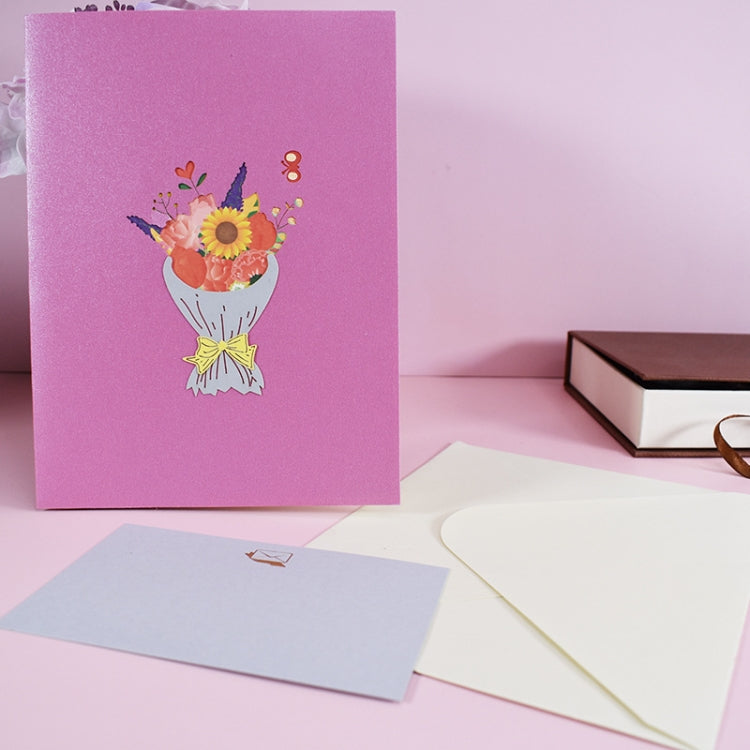Mother Day Bouquet Greeting Card 3D Stereo Blessing And Thanksgiving Card, Mother Day Bouquet Greeting Card