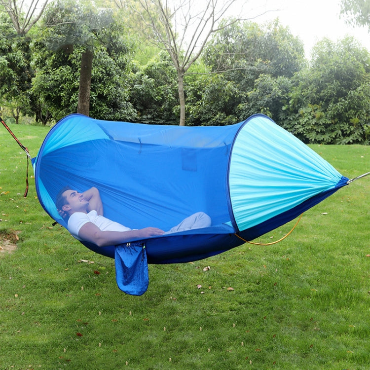 Anti-Rollover Automatic Quick-Opening Mosquito Net Hammock Outdoor Camping Double Anti-Mosquito Hammock, Size: 290x140cm, 290x140cm Blue, 290x140cm Yellow, 290x140cm Green