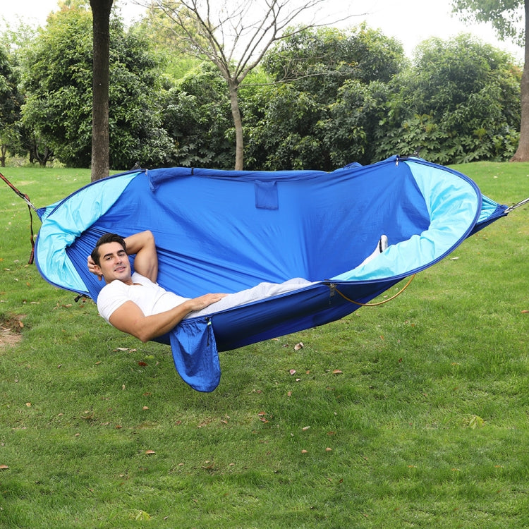 Anti-Rollover Automatic Quick-Opening Mosquito Net Hammock Outdoor Camping Double Anti-Mosquito Hammock, Size: 290x140cm, 290x140cm Blue, 290x140cm Yellow, 290x140cm Green