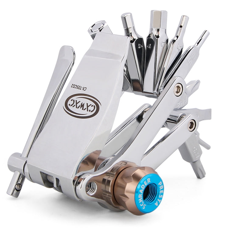 CXWXC 16 In 1 Bicycle Repair Combination Tool Multifunctional Mountain Bike Repair Tool, CXWXC 16 In 1