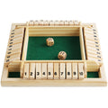 Four-Sided Digital Flop Game Party Interaction Children Educational Leisure Board Game Adult Decompression Wooden Toys, Green