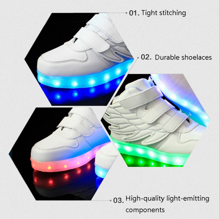 Children Colorful Light Shoes LED Charging Luminous Shoes, 25, 26, 27, 28, 29, 30, 31, 32