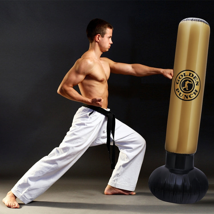 PVC Adult Children Thick Vertical Inflatable Punching Bag Tumbler Inflatable Boxing Column, Height: 1.6m, 1.6m Gold