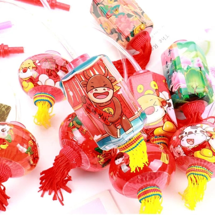 8 PCS Portable Lantern Glowing Toy Spring Festival Children Flashing Lantern, Random Style Delivery