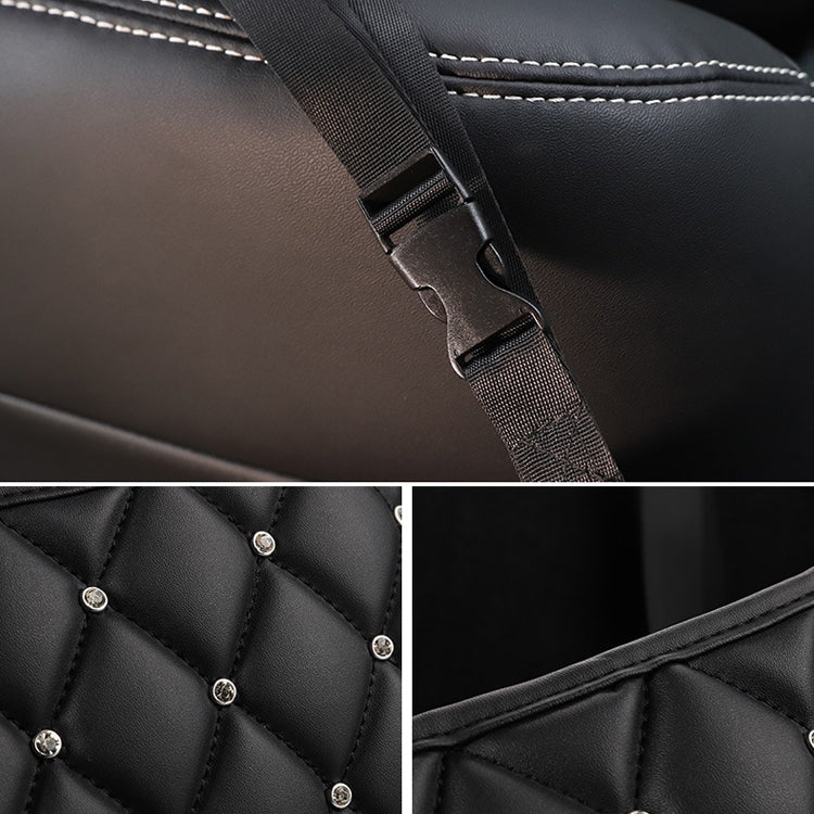 Car Seat Back Storage Bag Personality Diamond-Studded Car Storage Net Bag Car Multi-Function Storage Bag, Car Storage Net Bag