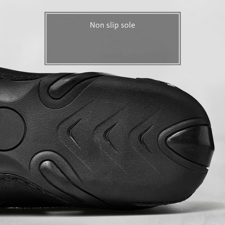 Men Sneakers Large Size Soft Sole Lazy Hollow Leather Shoes All-Match Peas Shoes, 38, 39, 40, 41, 42, 43, 44, 45, 46, 47, 48
