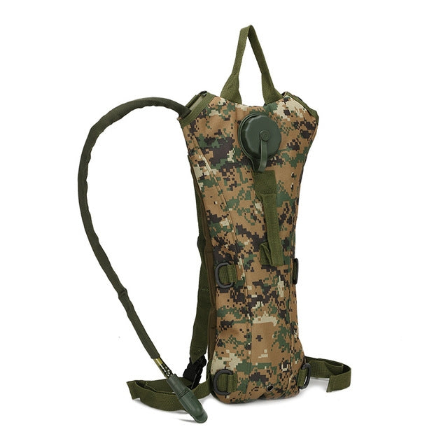Water Bag Military Tactical Hydration Backpack Outdoor Camping Camelback  Nylon Camel Water Bladder Bag For Cycling, 2.5L, 3L