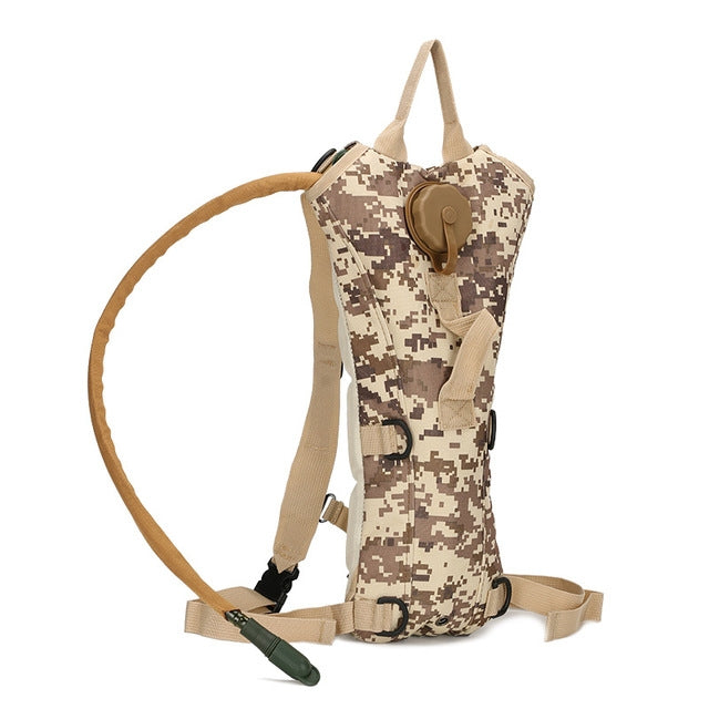 Water Bag Military Tactical Hydration Backpack Outdoor Camping Camelback  Nylon Camel Water Bladder Bag For Cycling, 2.5L, 3L