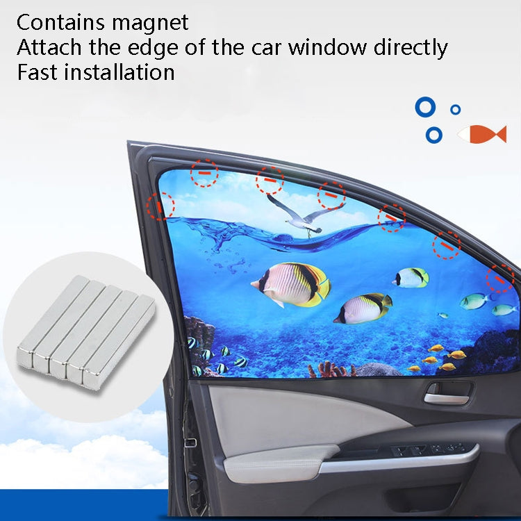 Automobile Sunshade Car Windows Sun Protection And Heat Insulation Magnetic Telescopic Side Curtains, Deep Sea Adventure Driving Position, Deep Sea Adventure Co-driver, Deep Sea Adventure Rear Square, Auspicious Three Treasures Driving Position        ...
