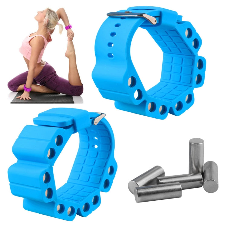 A Pair Outdoor Sports Running Fitness Yoga Load Bracelet Training Plus Heavy Silicone Wristband, Black, White, Blue, Purple, Pink, Yellow Green