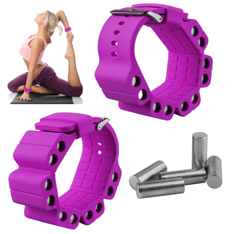 A Pair Outdoor Sports Running Fitness Yoga Load Bracelet Training Plus Heavy Silicone Wristband, Black, White, Blue, Purple, Pink, Yellow Green