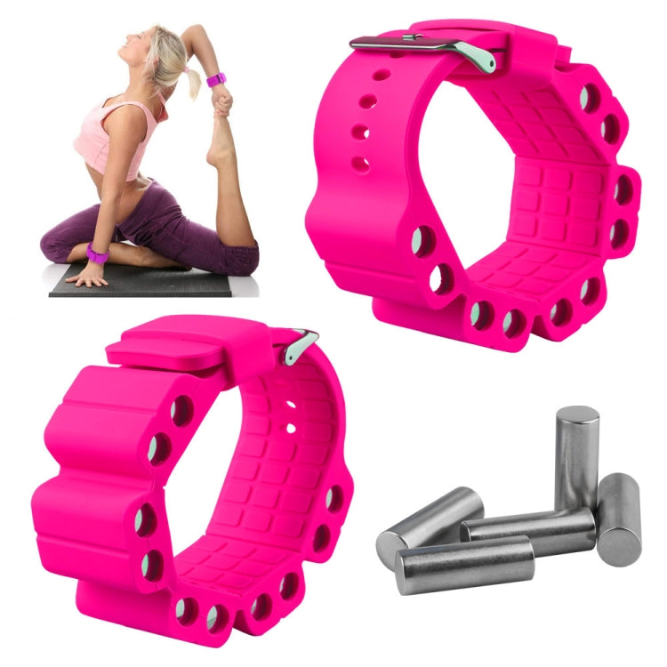 A Pair Outdoor Sports Running Fitness Yoga Load Bracelet Training Plus Heavy Silicone Wristband, Black, White, Blue, Purple, Pink, Yellow Green