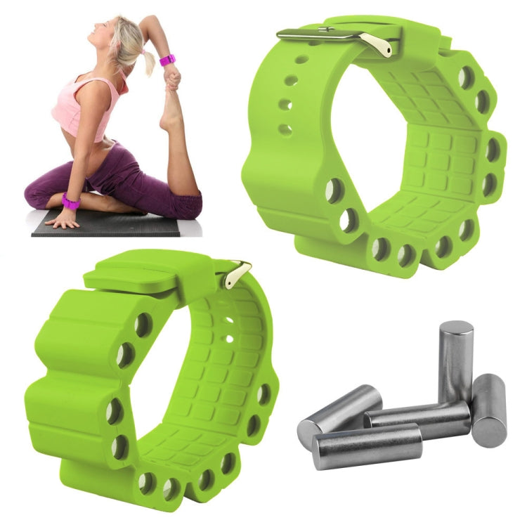 A Pair Outdoor Sports Running Fitness Yoga Load Bracelet Training Plus Heavy Silicone Wristband, Black, White, Blue, Purple, Pink, Yellow Green