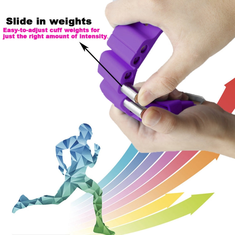 A Pair Outdoor Sports Running Fitness Yoga Load Bracelet Training Plus Heavy Silicone Wristband, Black, White, Blue, Purple, Pink, Yellow Green