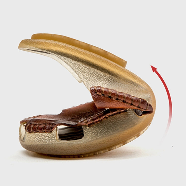 Summer Men Leather Slippers Casual Large Size Flat Beach Shoes, 38, 39, 40, 41, 42, 43, 44, 45, 46, 47, 48