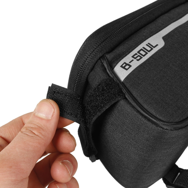 B-Soul YA249 Mountain Bike Front Beam Bag Bicycle Bag Riding Equipment Saddle Bag Upper Pipe Package, YA249 (Red), YA249 (Blue), YA249 (Black), YA249 (Gray)