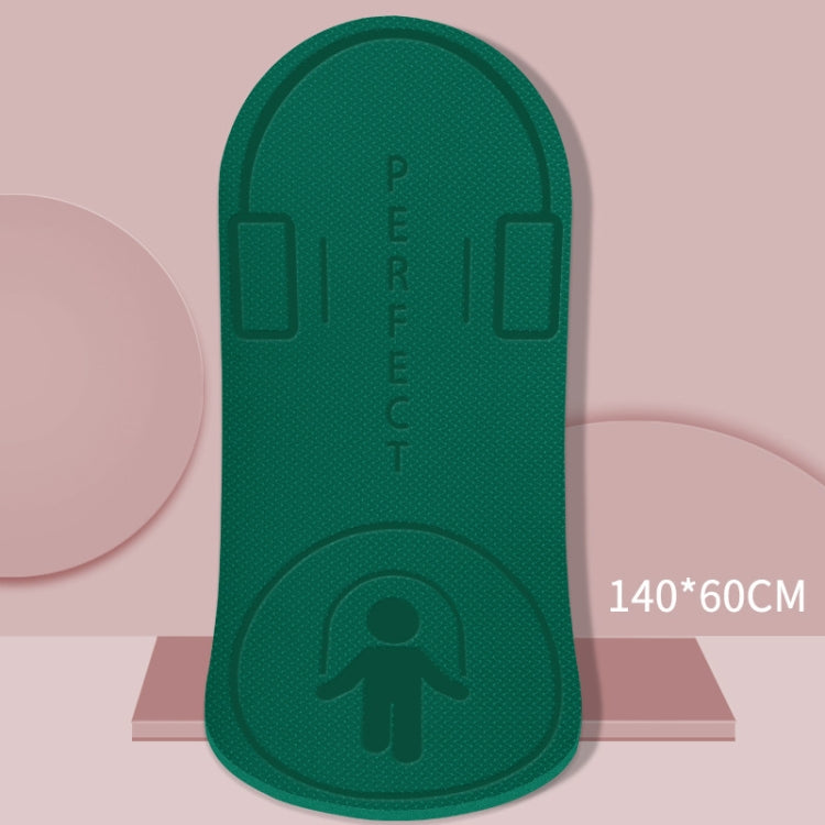Indoor Skipping Mat Sound Insulation Shock Absorption Thickened Skipping Blanket Non-Slip Yoga Mat, Size: 140 x 60cm, Green, Green+Cushion, Green+Jump Rope, Deep Gray, Deep Gray+Cushion, Deep Gray+Cushion+Jump Rope, Rubber Pink, Rubber Pink+Cushion    ...