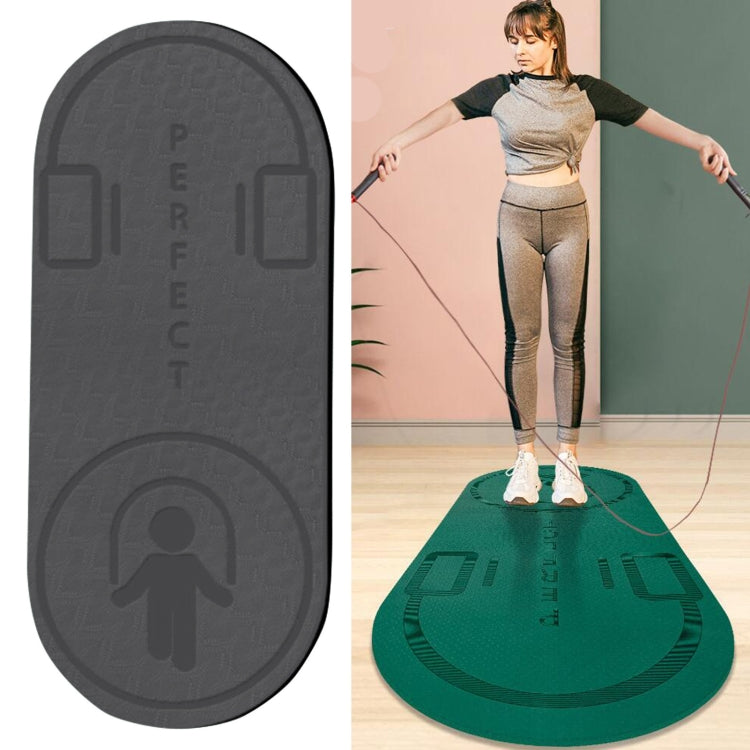 Indoor Skipping Mat Sound Insulation Shock Absorption Thickened Skipping Blanket Non-Slip Yoga Mat, Size: 140 x 60cm, Green, Green+Cushion, Green+Jump Rope, Deep Gray, Deep Gray+Cushion, Deep Gray+Cushion+Jump Rope, Rubber Pink, Rubber Pink+Cushion    ...