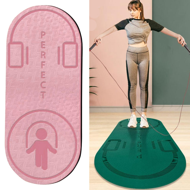 Indoor Skipping Mat Sound Insulation Shock Absorption Thickened Skipping Blanket Non-Slip Yoga Mat, Size: 140 x 60cm, Green, Green+Cushion, Green+Jump Rope, Deep Gray, Deep Gray+Cushion, Deep Gray+Cushion+Jump Rope, Rubber Pink, Rubber Pink+Cushion    ...