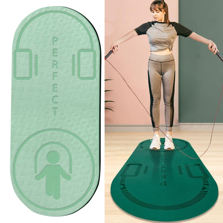 Indoor Skipping Mat Sound Insulation Shock Absorption Thickened Skipping Blanket Non-Slip Yoga Mat, Size: 140 x 60cm, Green, Green+Cushion, Green+Jump Rope, Deep Gray, Deep Gray+Cushion, Deep Gray+Cushion+Jump Rope, Rubber Pink, Rubber Pink+Cushion    ...