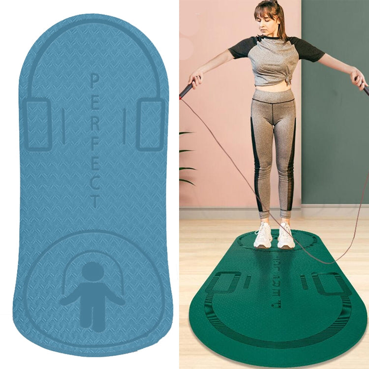 Indoor Skipping Mat Sound Insulation Shock Absorption Thickened Skipping Blanket Non-Slip Yoga Mat, Size: 140 x 60cm, Green, Green+Cushion, Green+Jump Rope, Deep Gray, Deep Gray+Cushion, Deep Gray+Cushion+Jump Rope, Rubber Pink, Rubber Pink+Cushion    ...
