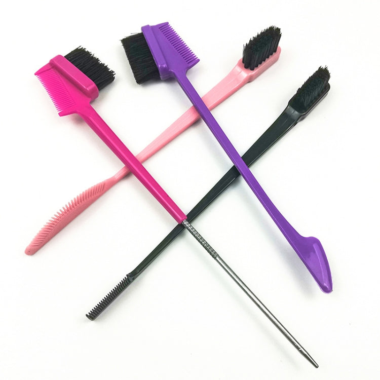 3 PCS Eyebrow Brush Eyelash Comb Set Hairline Comb Eyebrow Trimming Tool, A, B, C, D