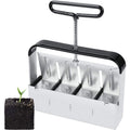 Manual Four Earth Block Makers Soil Blocker Garden Tool Seeding Tool, Four Without Dibble
