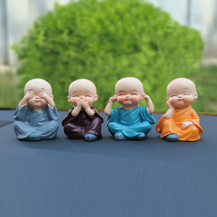 In Car Cute Four Little Monks Ornaments Car Interior Decorations Specification：, Not Swing