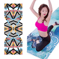 Printed Soft Yoga Mat Non-Slip Yoga Towel, Size: 185 x 65cm, 185 x 65cm Fantasy Garo, 185 x 65cm Fantasy Maze, 185 x 65cm Geometric, 185 x 65cm Dream Pen Flowers, 185 x 65cm Dream Deer, 185 x 65cm Waves, 185 x 65cm Vientiane, 185 x 65cm Whale          ...