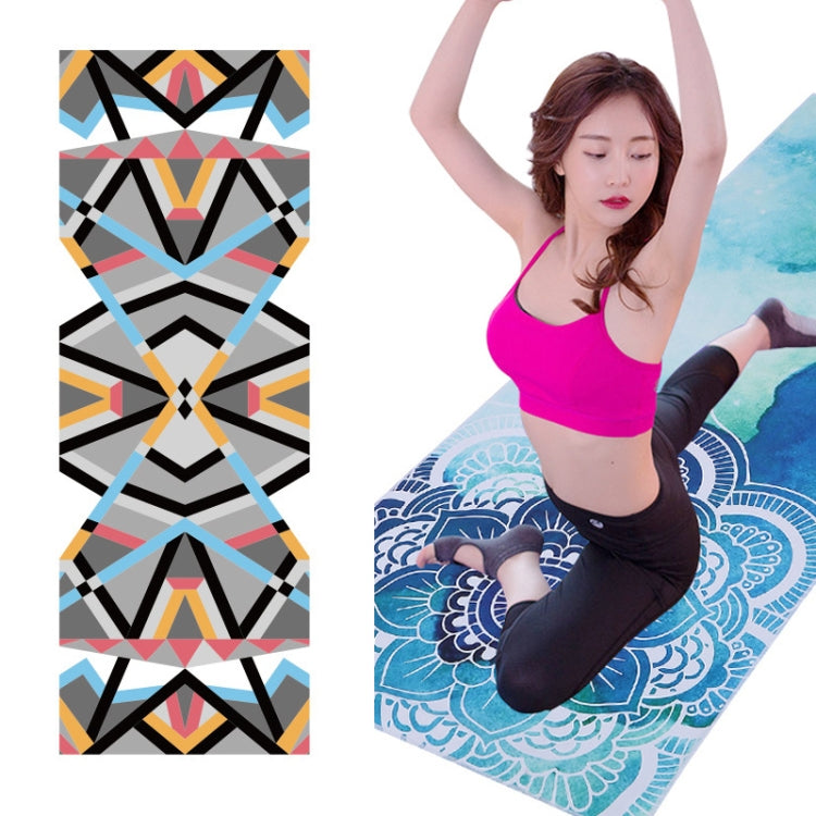 Printed Soft Yoga Mat Non-Slip Yoga Towel, Size: 185 x 65cm, 185 x 65cm Fantasy Garo, 185 x 65cm Fantasy Maze, 185 x 65cm Geometric, 185 x 65cm Dream Pen Flowers, 185 x 65cm Dream Deer, 185 x 65cm Waves, 185 x 65cm Vientiane, 185 x 65cm Whale          ...