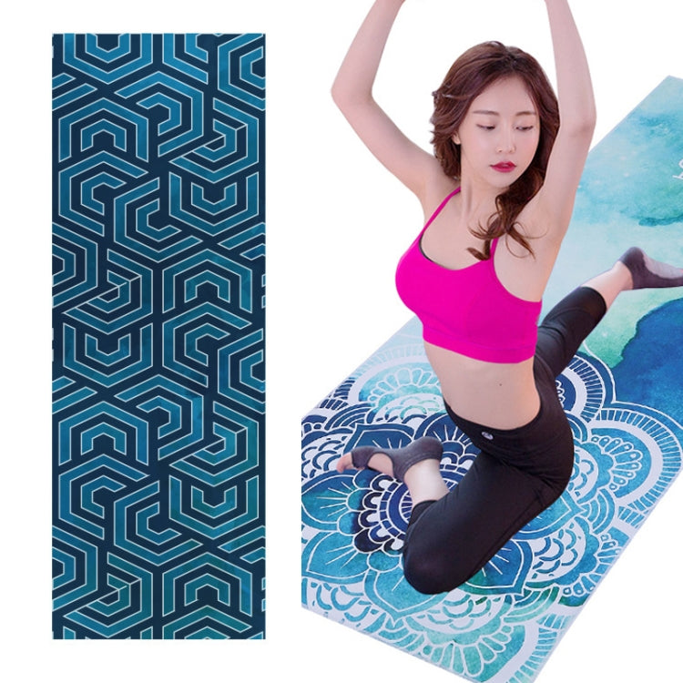 Printed Soft Yoga Mat Non-Slip Yoga Towel, Size: 185 x 65cm, 185 x 65cm Fantasy Garo, 185 x 65cm Fantasy Maze, 185 x 65cm Geometric, 185 x 65cm Dream Pen Flowers, 185 x 65cm Dream Deer, 185 x 65cm Waves, 185 x 65cm Vientiane, 185 x 65cm Whale          ...