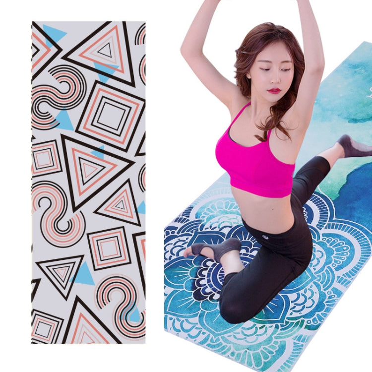 Printed Soft Yoga Mat Non-Slip Yoga Towel, Size: 185 x 65cm, 185 x 65cm Fantasy Garo, 185 x 65cm Fantasy Maze, 185 x 65cm Geometric, 185 x 65cm Dream Pen Flowers, 185 x 65cm Dream Deer, 185 x 65cm Waves, 185 x 65cm Vientiane, 185 x 65cm Whale          ...