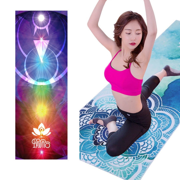 Printed Soft Yoga Mat Non-Slip Yoga Towel, Size: 185 x 65cm, 185 x 65cm Fantasy Garo, 185 x 65cm Fantasy Maze, 185 x 65cm Geometric, 185 x 65cm Dream Pen Flowers, 185 x 65cm Dream Deer, 185 x 65cm Waves, 185 x 65cm Vientiane, 185 x 65cm Whale          ...