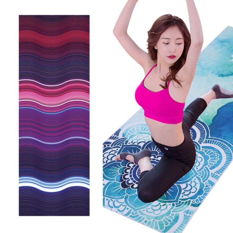 Printed Soft Yoga Mat Non-Slip Yoga Towel, Size: 185 x 65cm, 185 x 65cm Fantasy Garo, 185 x 65cm Fantasy Maze, 185 x 65cm Geometric, 185 x 65cm Dream Pen Flowers, 185 x 65cm Dream Deer, 185 x 65cm Waves, 185 x 65cm Vientiane, 185 x 65cm Whale          ...