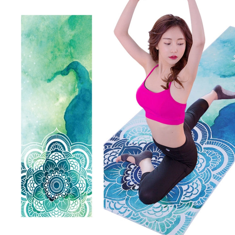 Printed Soft Yoga Mat Non-Slip Yoga Towel, Size: 185 x 65cm, 185 x 65cm Fantasy Garo, 185 x 65cm Fantasy Maze, 185 x 65cm Geometric, 185 x 65cm Dream Pen Flowers, 185 x 65cm Dream Deer, 185 x 65cm Waves, 185 x 65cm Vientiane, 185 x 65cm Whale          ...