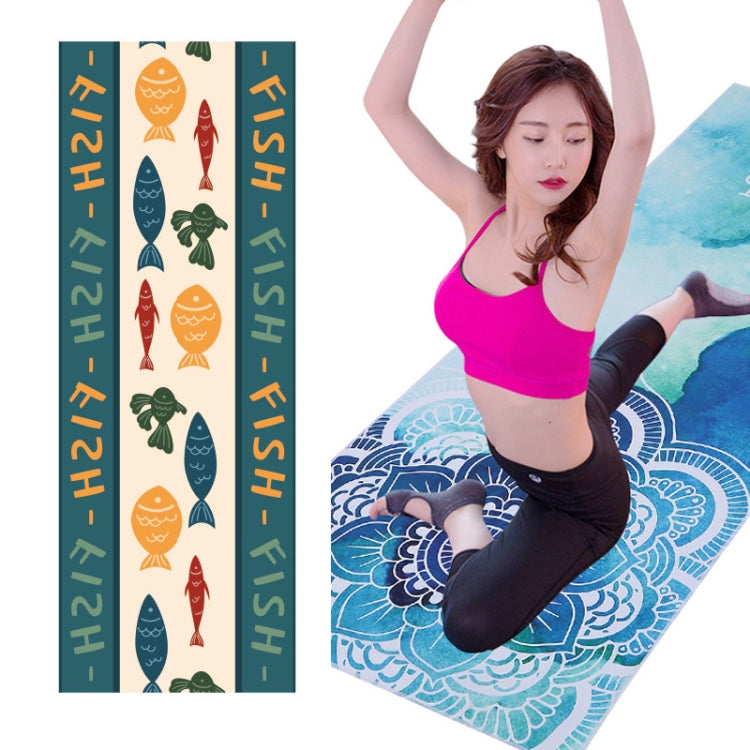 Printed Soft Yoga Mat Non-Slip Yoga Towel, Size: 185 x 65cm, 185 x 65cm Fantasy Garo, 185 x 65cm Fantasy Maze, 185 x 65cm Geometric, 185 x 65cm Dream Pen Flowers, 185 x 65cm Dream Deer, 185 x 65cm Waves, 185 x 65cm Vientiane, 185 x 65cm Whale          ...