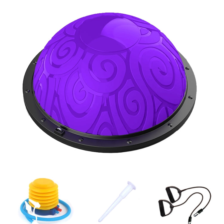 46cm Wave Speed Ball Yoga Semi-Circular Balance Ball Fitness Pilates Ball, 46cm Purple, 46cm Glossy Purple, 46cm Blue