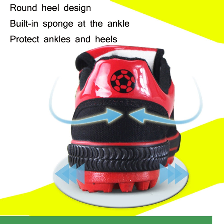 Children Soccer Shoes Antiskid Wear-Resistant Nylon Fastener Football Training Shoes, 28/180, 29/190, 30/200, 32/210, 33/215, 34/220, 35/225, 36/230, 37/235