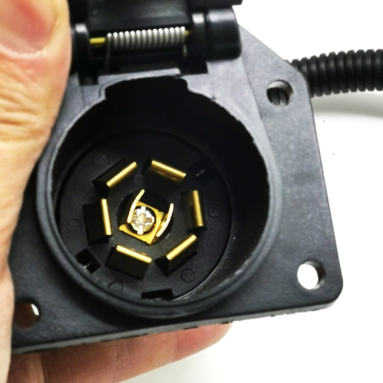 VS170U-L 4P Flat Plug To Turn 7P Trailer Socket Universal Car Power Socket Adapter US Plug, 4P To 7P