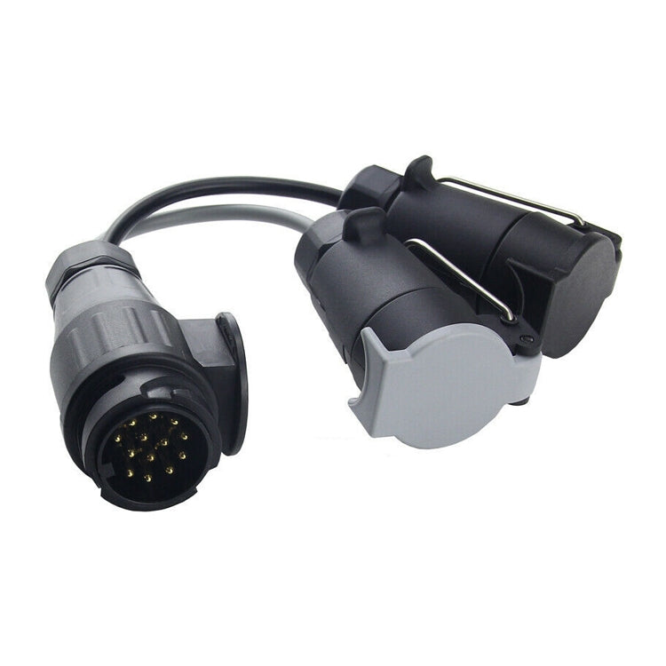 VC1014 13P Transfer Double 7P Trailer Connector Cable Car Plug Socket Conversion Plug EU Plug, VC1014