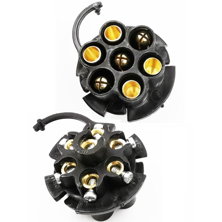 2 PCS VS171E-R 7P 12V Aluminum Alloy Truck RV Trailer Plug Socket Car Modified Socket EU Plug, VS171E-R
