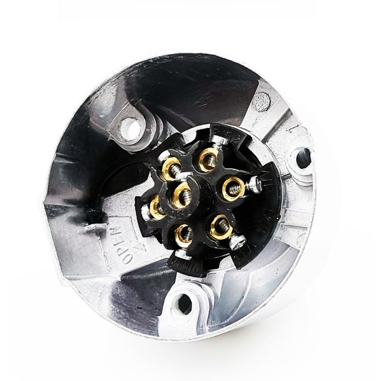 2 PCS VS171E-R 7P 12V Aluminum Alloy Truck RV Trailer Plug Socket Car Modified Socket EU Plug, VS171E-R