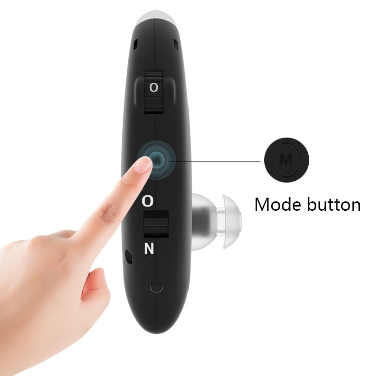 GM-105 Elderly Hearing Aid Sound Amplifier Intelligent Noise Reduction Sound Collector, US Plug(Black), EU Plug(Black)