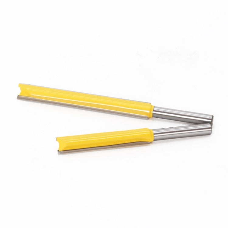1/4 Handle Extended Double-Edged Straight Knife Trimming Machine Cutter Head, 1/4x3/8x50mm, 1/4x3/8x76mm, 2 PCS/Set  1/4 Handle