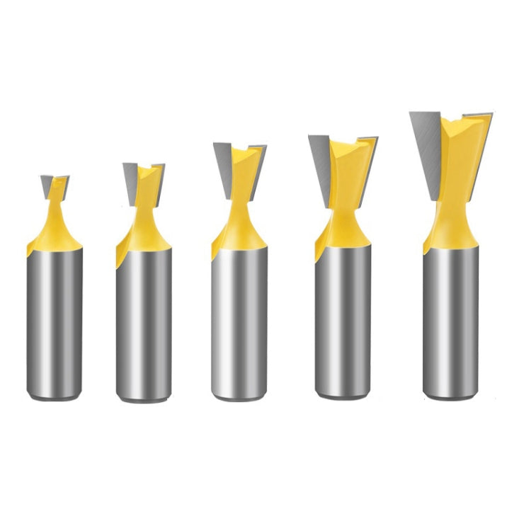 1/2 Handle Dovetail Cutter Wood Engraving Small Milling Cutter, Specification:, 1/2x1/4mm, 1/2x3/8mm, 1/2x1/2mm, 5 PCS/Set, 1/2x5/8mm, 1/2x3/4mm