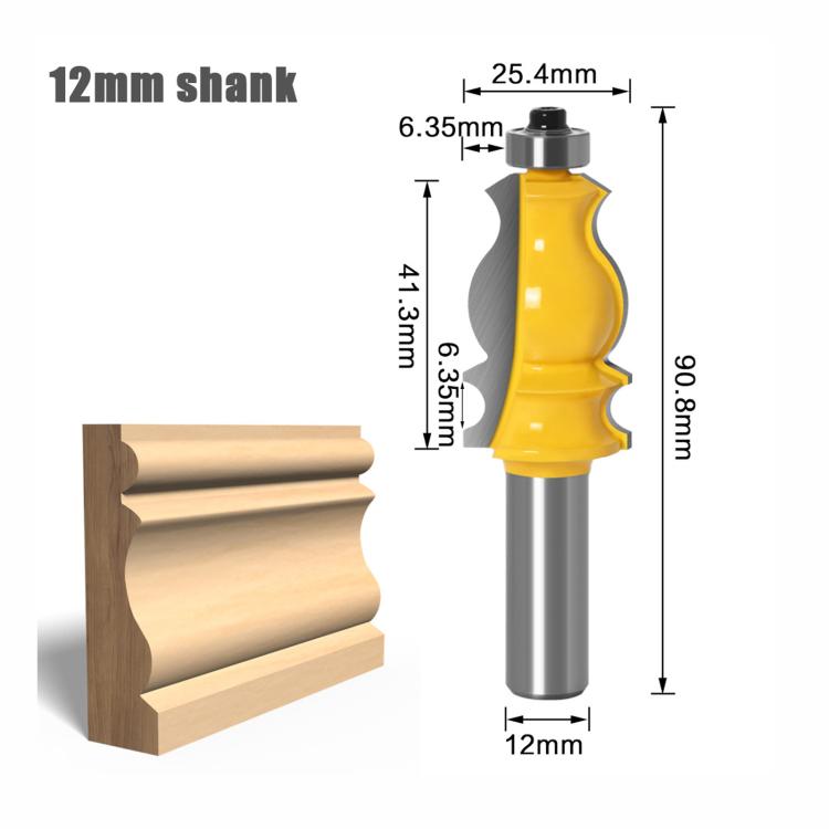 1/2 Handle Fishtail Armrest Line Cutter Woodworking Engraving Trimming Cutter, 1/2 Handle Fishtail