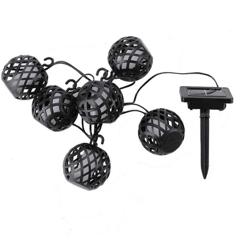 Solar Flame Ball Light String Outdoor Solar Courtyard IP44 Waterproof Light, 6 in 1, 8 in 1
