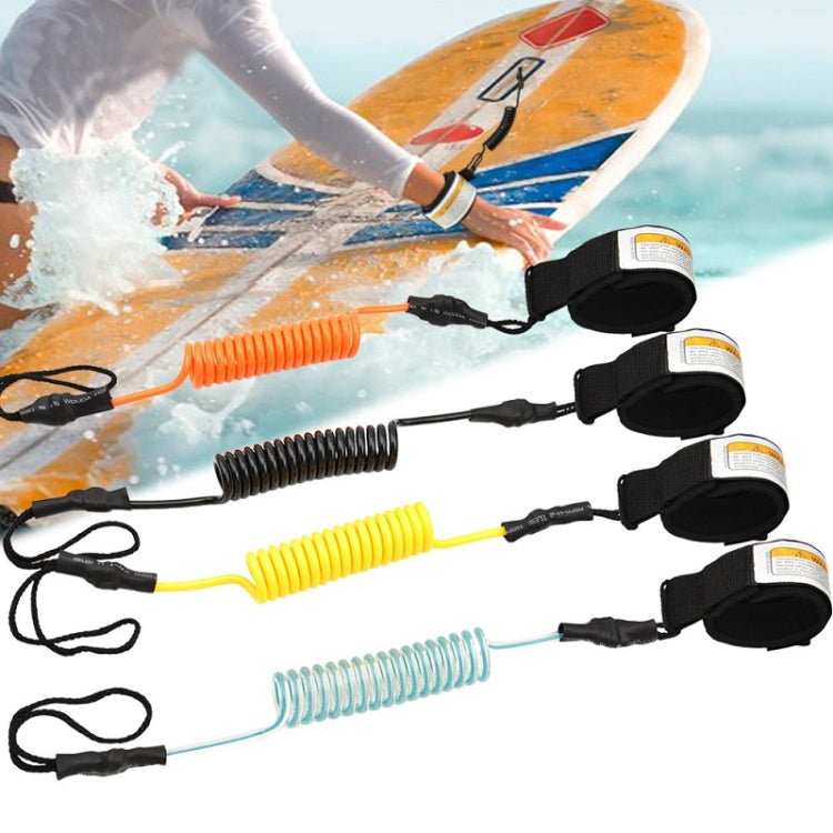 Surf Bodyboard Safety Hand Rope TPU Surfboard Paddle Towing Rope, The Length After Stretching: 1.6m, Safety Hand Rope(Clear Blue), Safety Hand Rope(Orange), Safety Hand Rope(Yellow), Safety Hand Rope(Black), Safety Hand Rope(Blue)