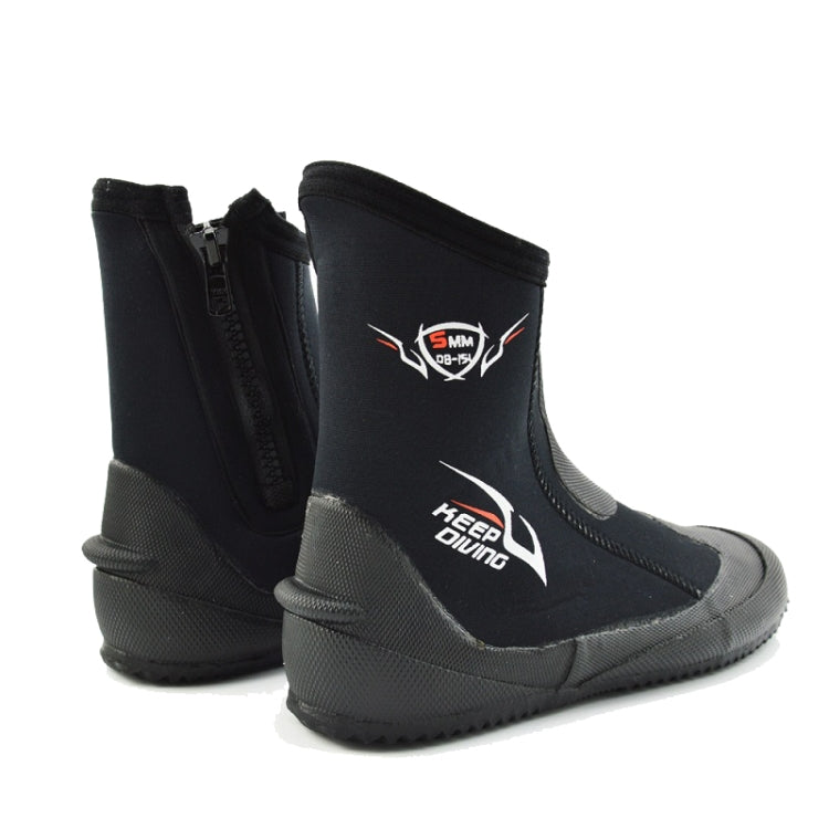 KEEP DIVING DB-151 5mm Thick Neoprene High-Top Diving Boots Wading Fish Antiskid Vulcanized Sole Shoes, S (36-38), M (39-40), L (41-42), XL (43-44), 2XL (45-46), 3XL (47-48)
